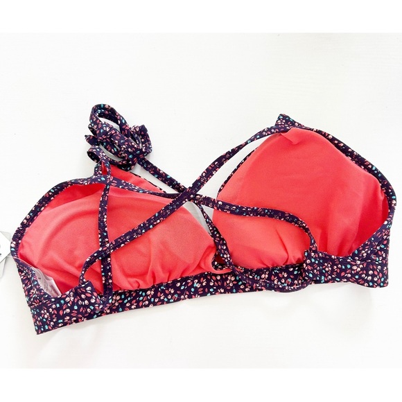 NEW Eidon Madison Wildflowers Fixed Triangle Convertible Strap Bikini Top Size E - Picture 7 of 8